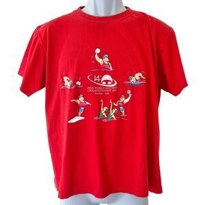 FINA 14th World Masters Red 2012 Championships Italy Unisex Tee T-Shirt sz M